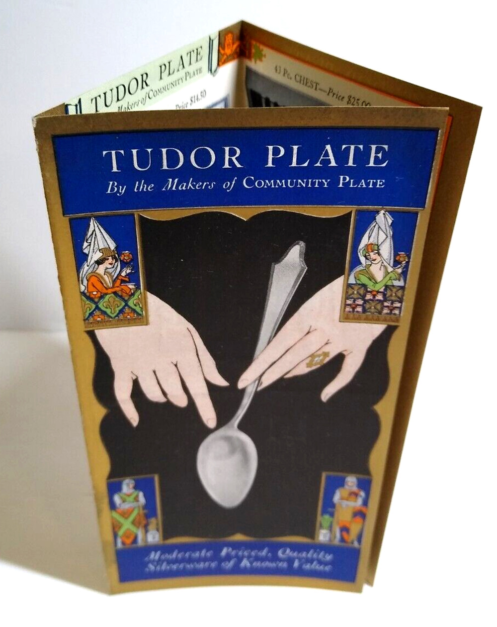 Tudor Plate Silverware Vintage Flyer Brochure Advertising Foldout Advert 1940's